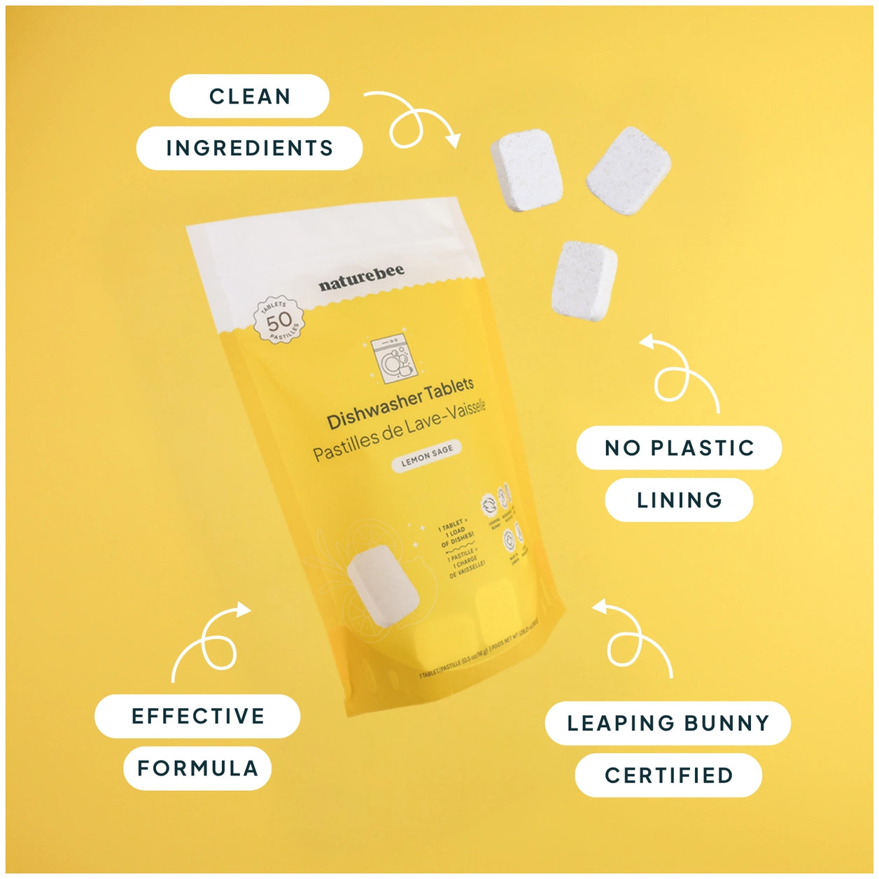 Nature Bee - Dishwasher Tablets Lemon