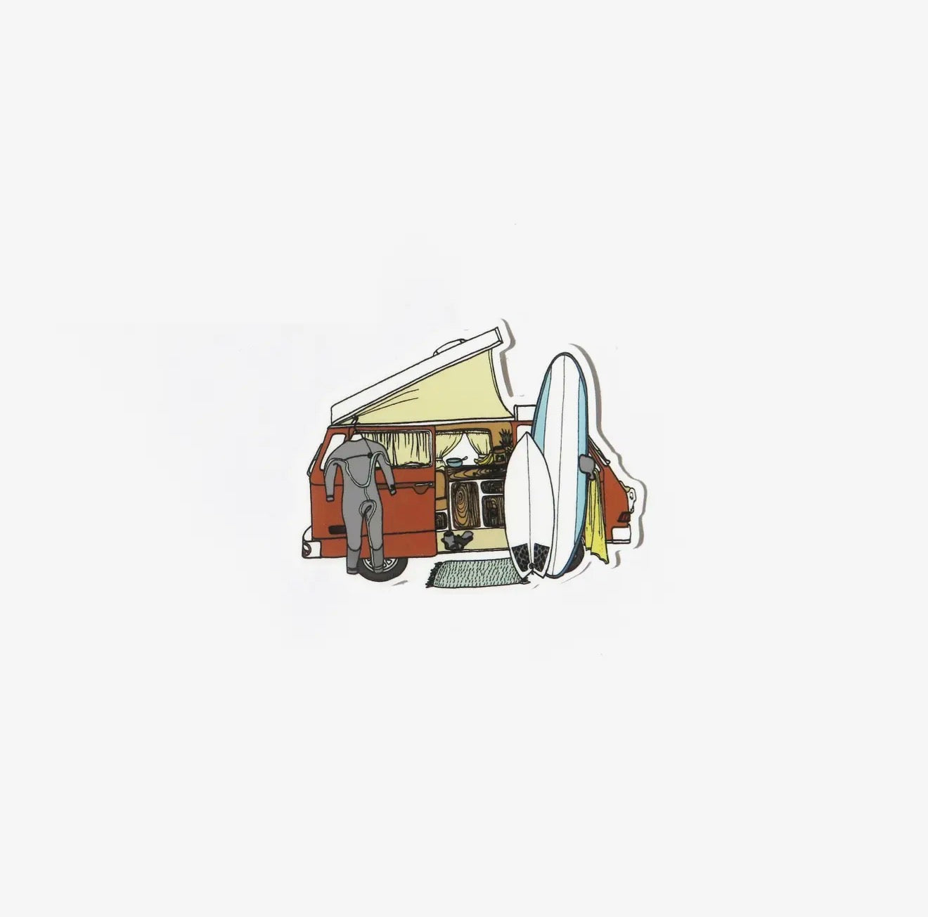 Wild Life Illustration Co. - Surf Van Sticker