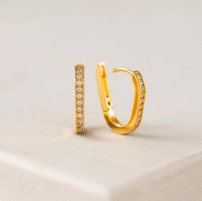 Lover’s Tempo - Solana Paperclip Hoop Earrings - Gold