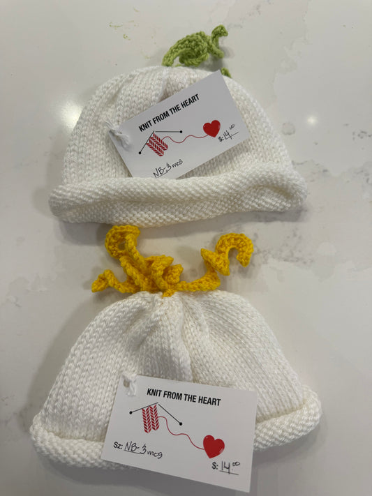 Knit From The Heart - Hand Knitted Hat Newborn- 3 months