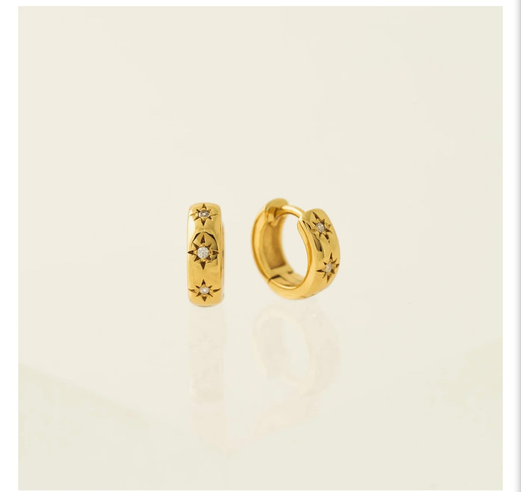 Demi-Fine Twinkle Huggie Hoop Earrings