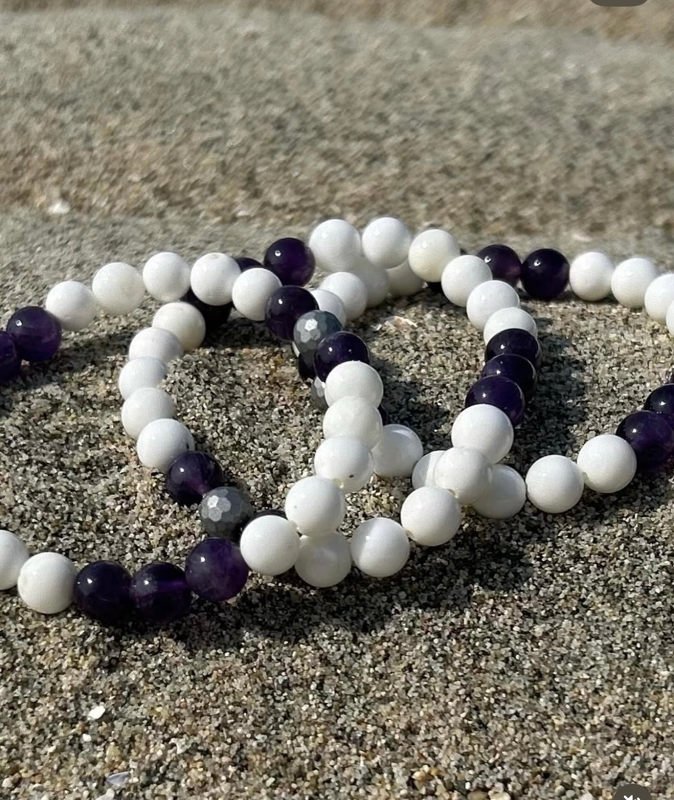 Albena Popova - Kids Natural Shell and Amethyst Bracelet