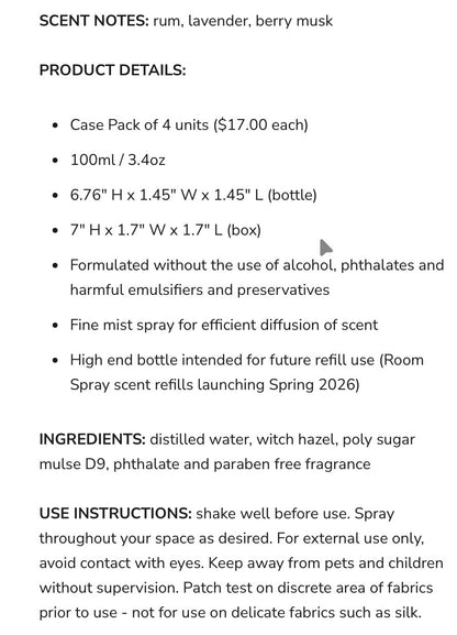 Canvas Candle Company - Room Spray