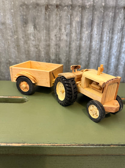 Indy Dee - Handcrafted Wooden Tractor and Trailer