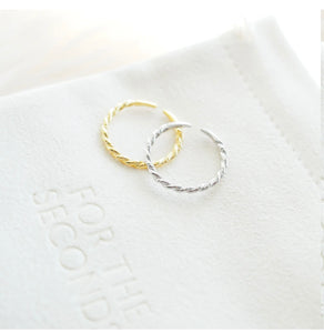 For The Seconds - French Stacking Ring - Gold