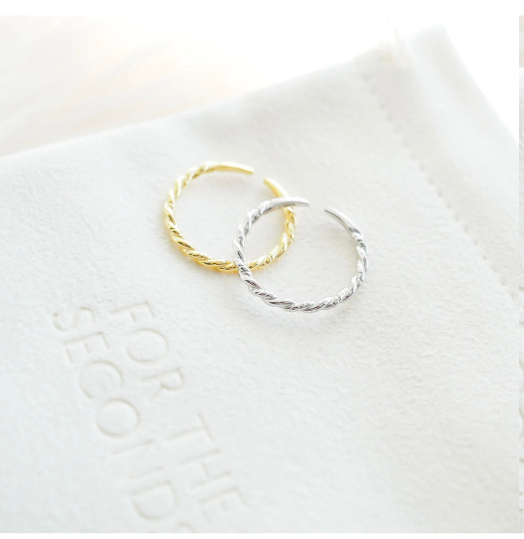 For The Seconds - French Stacking Ring - Gold