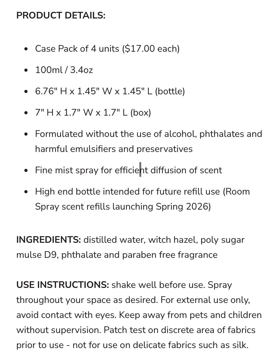 Canvas Candle Company - Room Spray