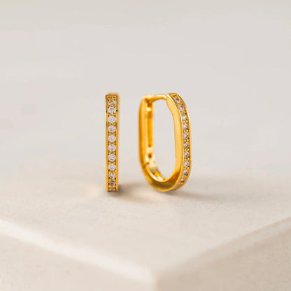 Lover’s Tempo - Solana Paperclip Hoop Earrings - Gold