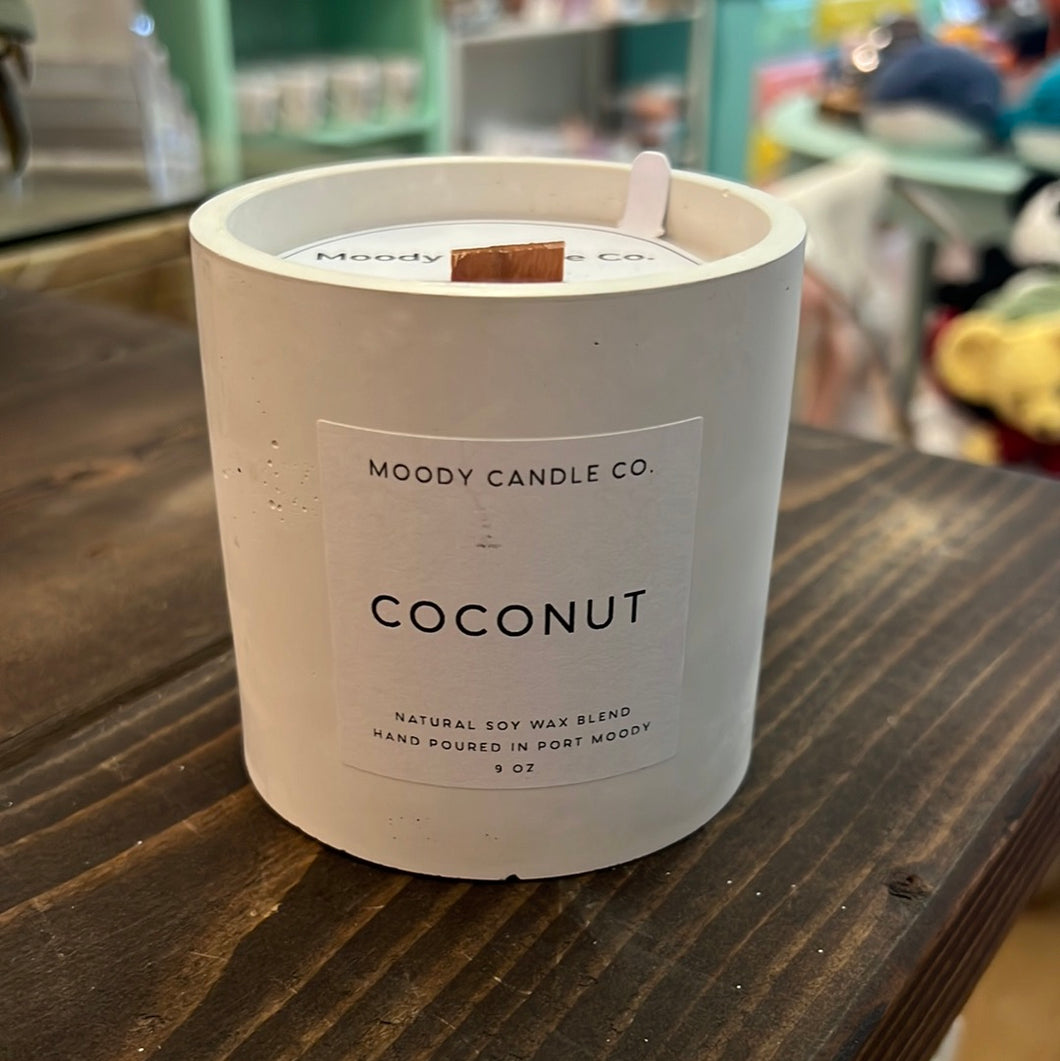 Moody Candles Co - Coconut -  Cement