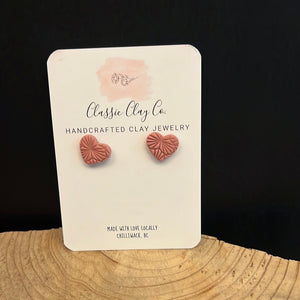 Classic Clay Co. - Heart Studs