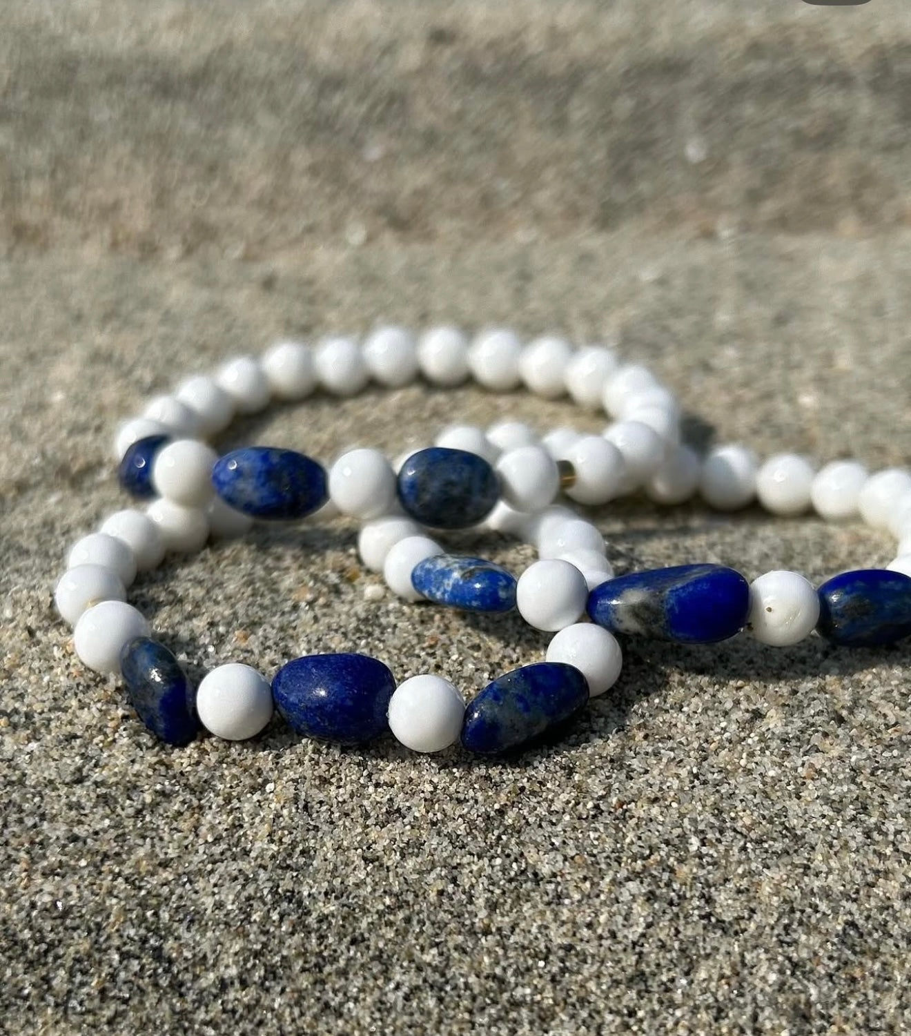 Albena Popova - Kids Natural Shell and Lapis Lazuli Bracelet