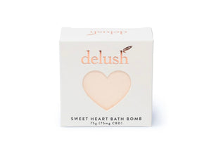 Delush - Sweet Heart Bath Bomb - Blueberry Yum Yum