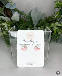 Classic Clay Co. - Pink Chia Mug Studs