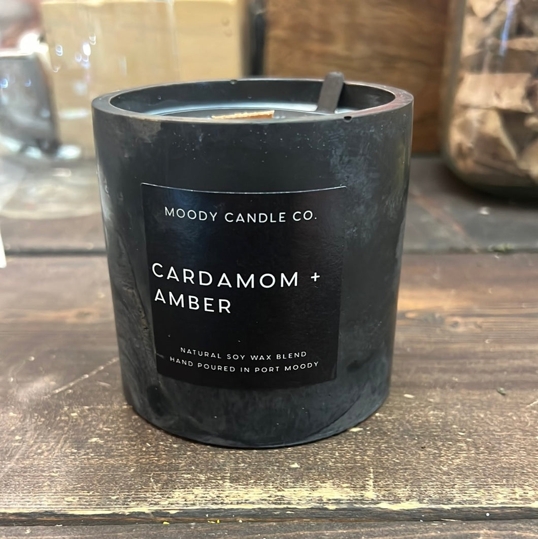 Moody Candles Co. - Cardamom + Amber - Cement