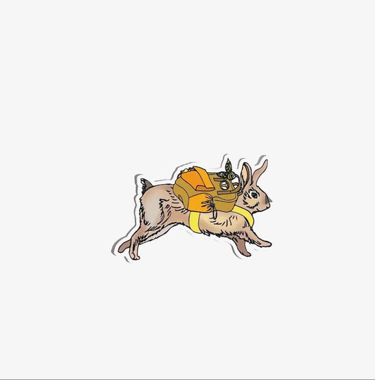 Wild Life Illustration Co. - Hiking Bunny Sticker