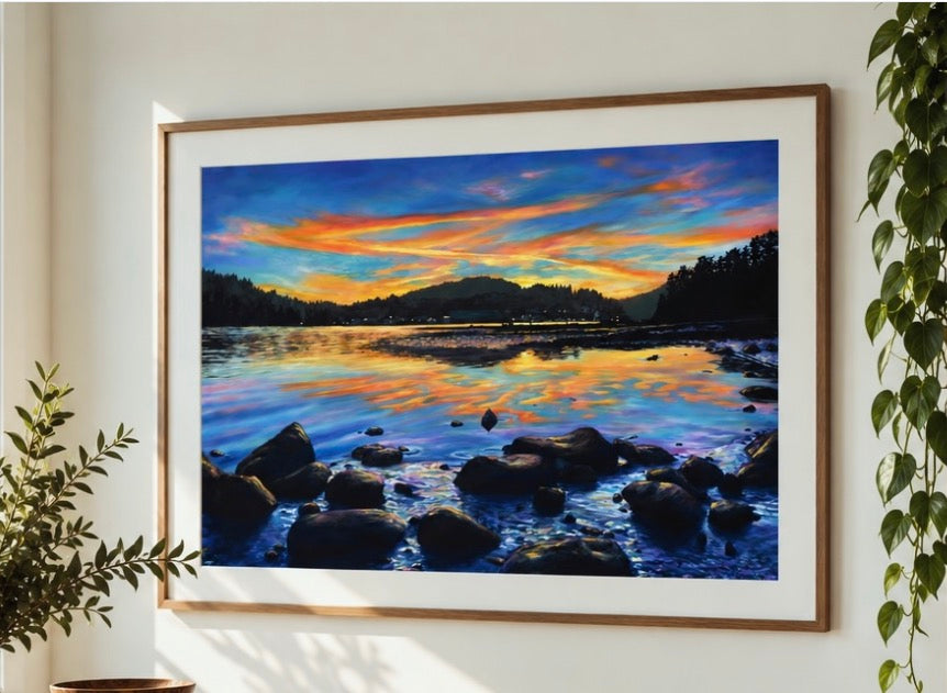 Leah Fisher Art - Last Light on the Inlet