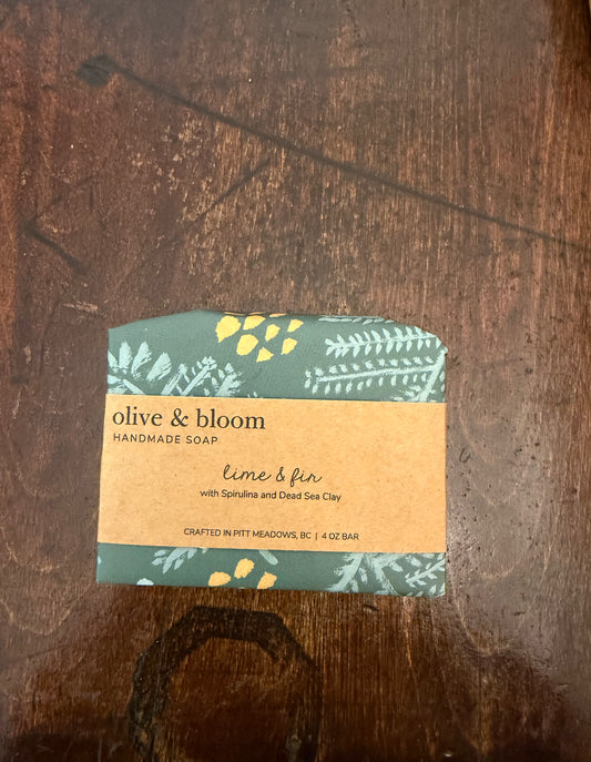 Olive & Bloom Handmade Soap - Lime & Fir