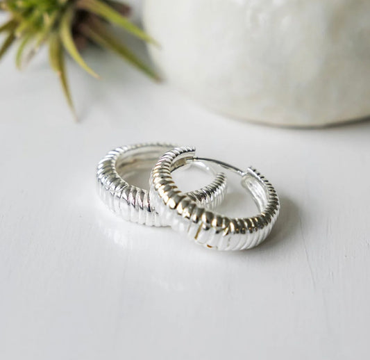 Glee Jewelry - Chasm Hoops Silver