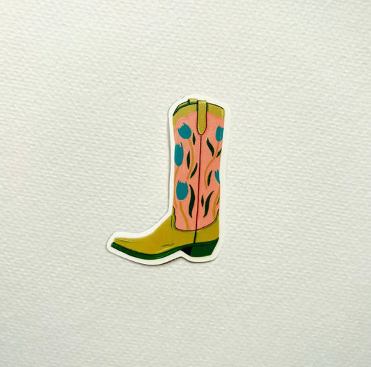 Artbaby & Co. - Flower Cowboy Boot Sticker