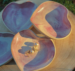 Anna Kishida Art & Ceramics - Heart Jewelry/ Trinket Dish