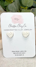 Load image into Gallery viewer, Classic Clay Co. - Textured Heart Studs
