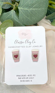 Classic Clay Co. - Heart Latte Studs