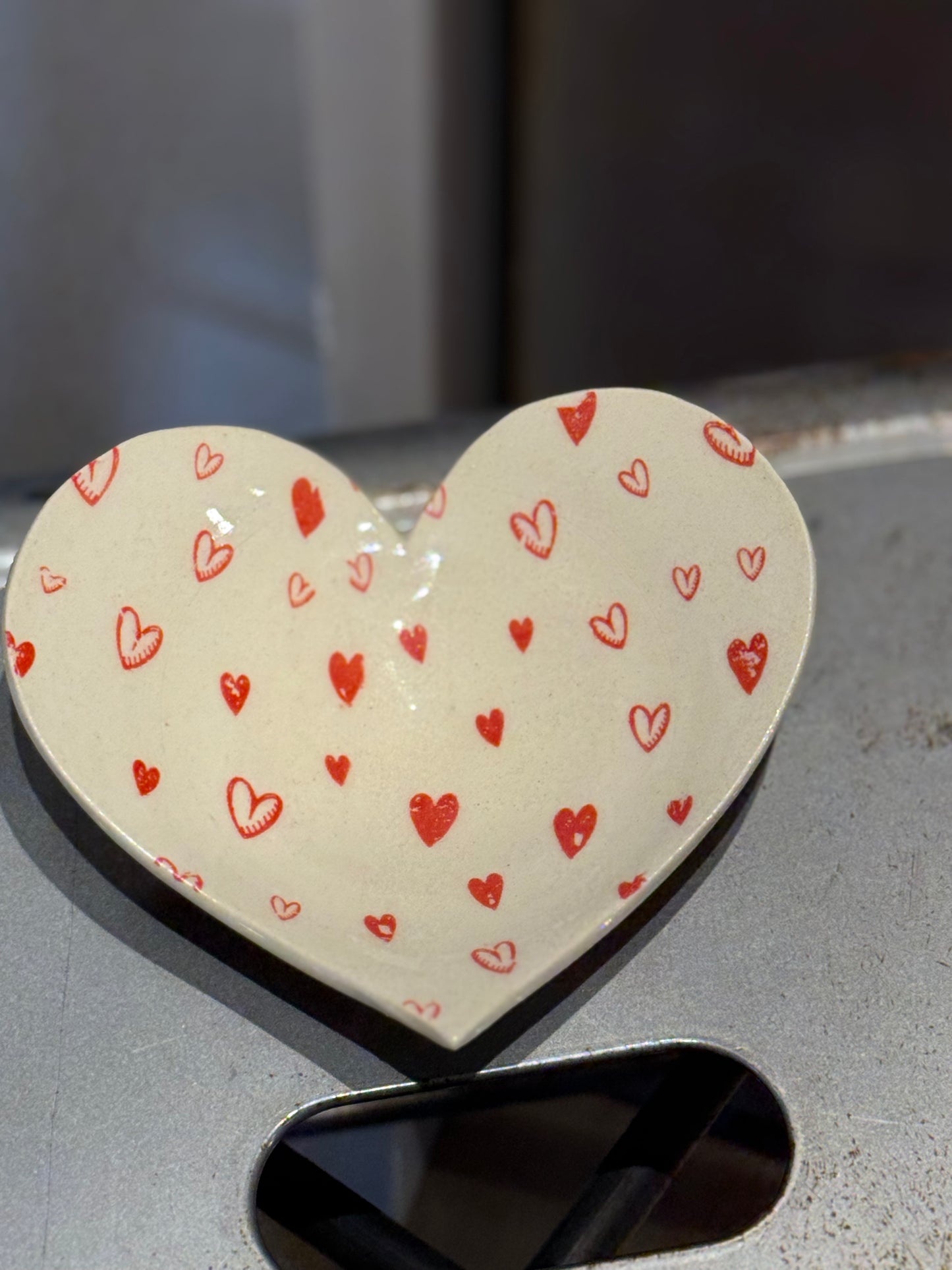CM Pottery - Heart Jewelry/ Trinket dish