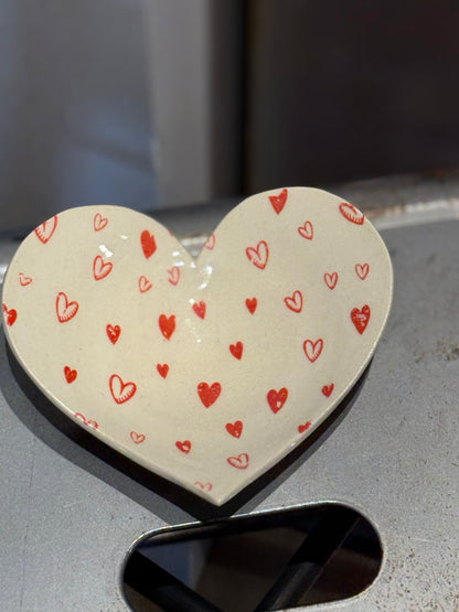 CM Pottery - Heart Jewelry/ Trinket dish