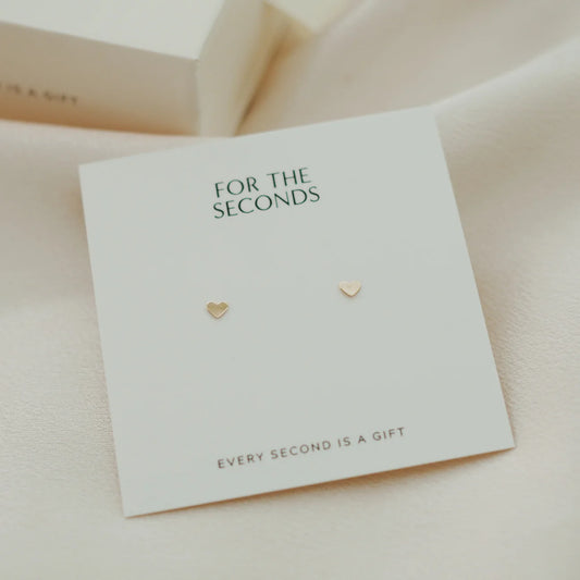 For The Seconds - Mini Heart Earrings