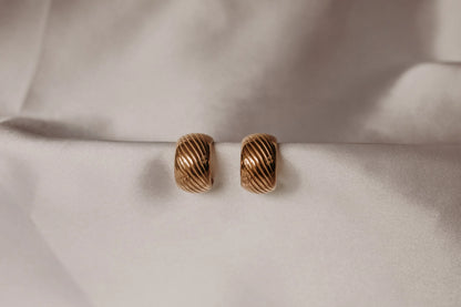 Ava May - Textured Hoops