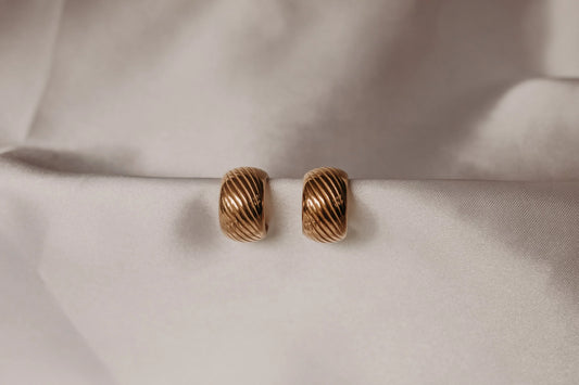 Ava May - Textured Hoops