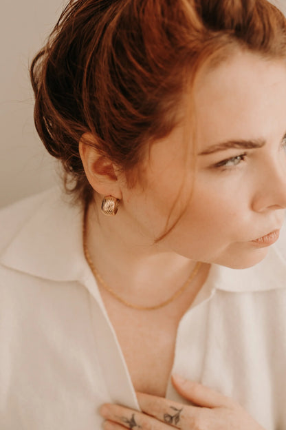 Ava May - Textured Hoops