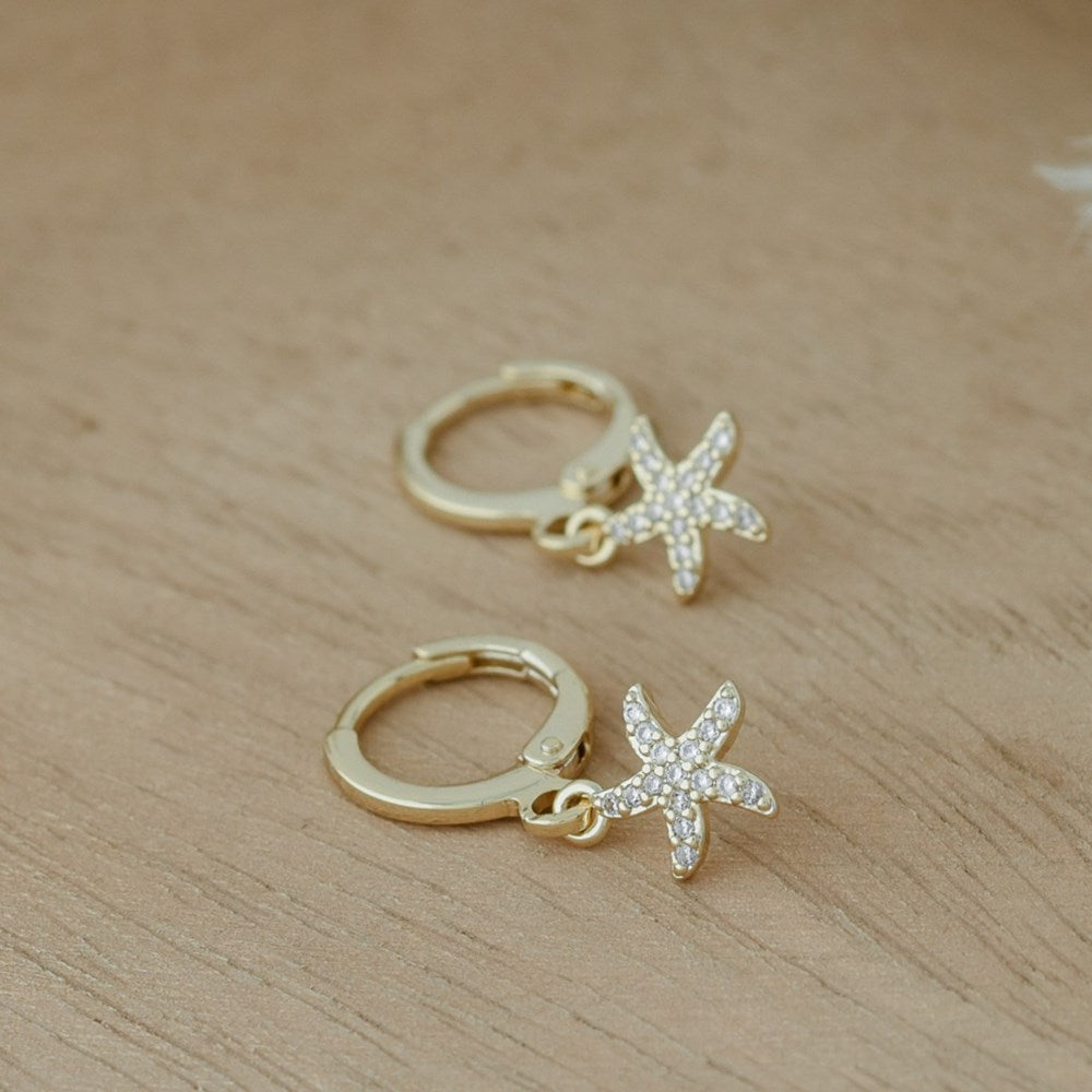Glee Jewelry - Regal Sea Star Hoops