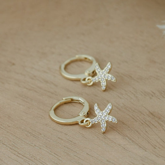 Glee Jewelry - Regal Sea Star Hoops