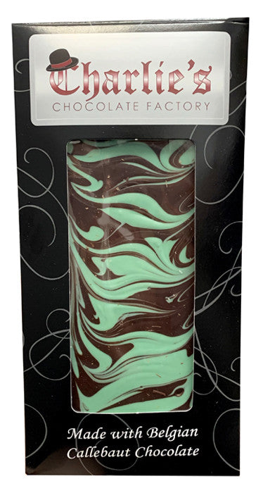 Charlie’s Chocolate Factory - Charlie’s Dark Mint Swirl Slab