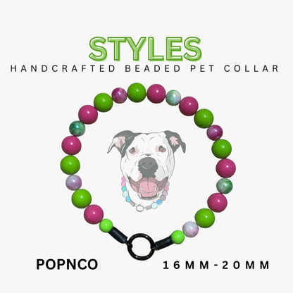 POPNCO Handcrafted Beaded Pet Collars - 16.5" Collars