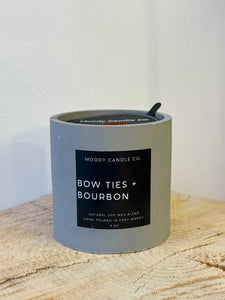 Moody Candle Co. - Bow ties + Bourbon