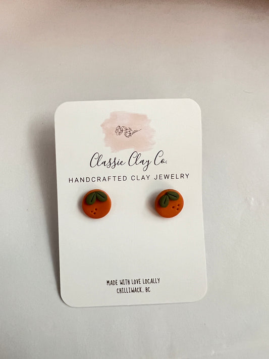 Classic Clay Co. - Orange Studs