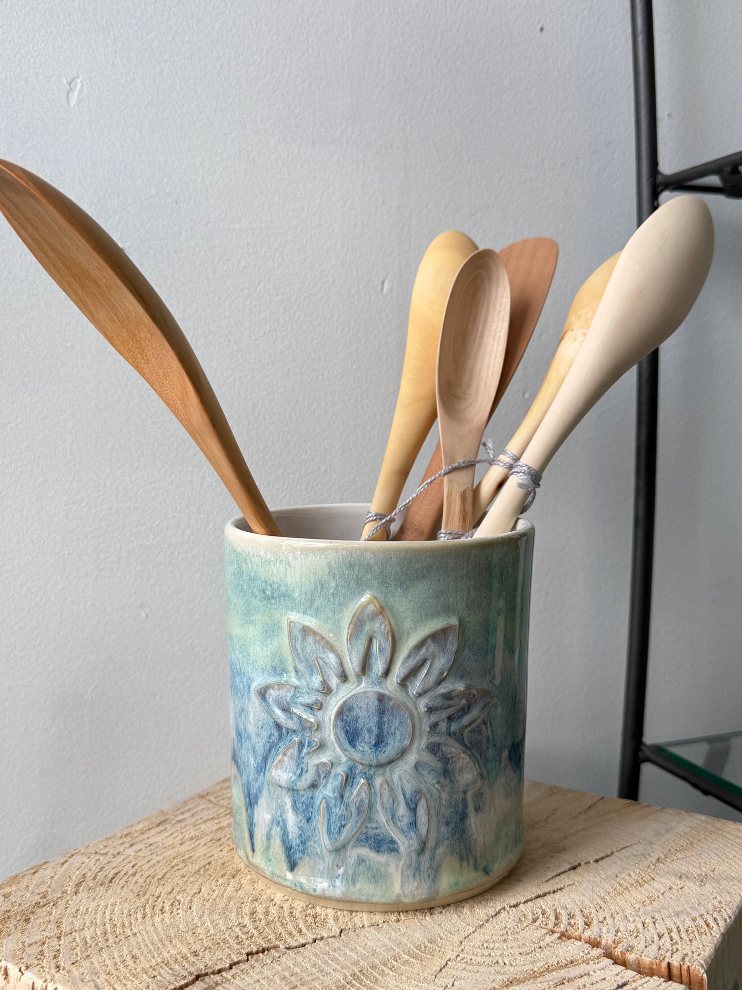 CM Pottery - Sunflower Utensil Holder