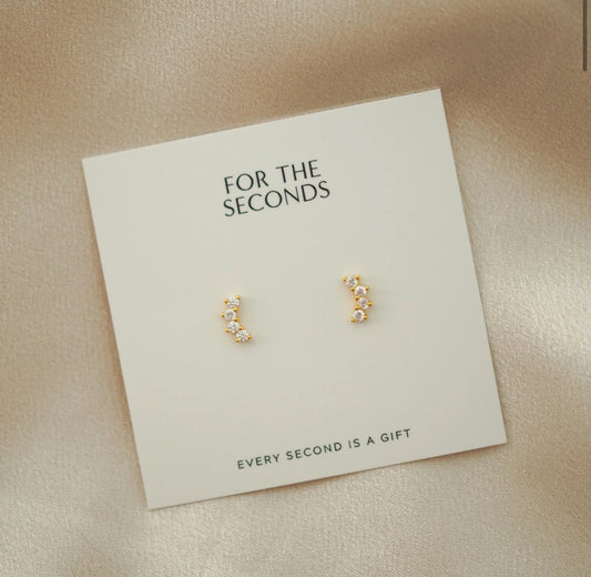 For The Seconds -  Trio Claw Studs