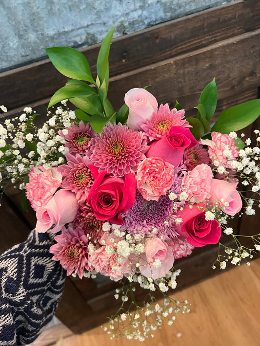 Bouquet - Florist's Choice Pink, Purples w/ White