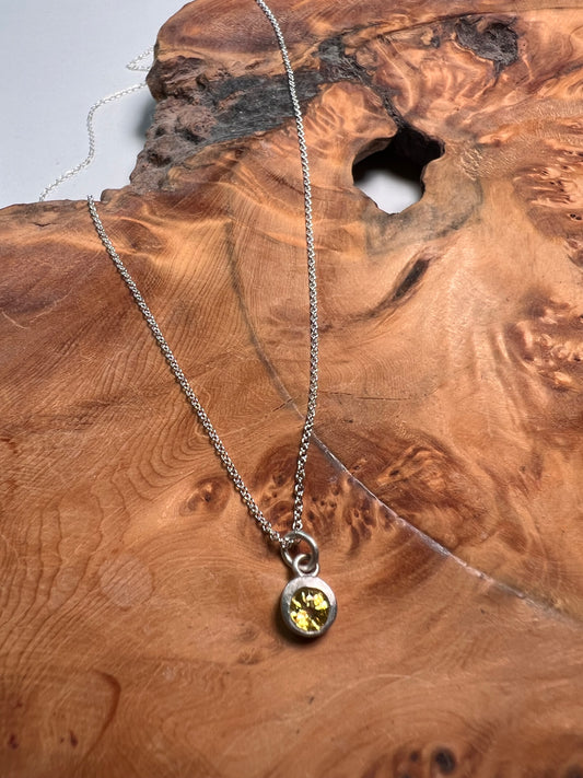 Michele Chow Designs - Sun Gem Charm Pendant on Necklace – Yellow (Item 7)