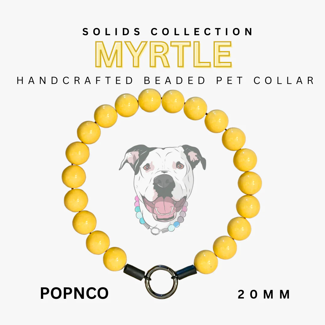 POPNCO Handcrafted Beaded Pet Collars - 17.5" Collars