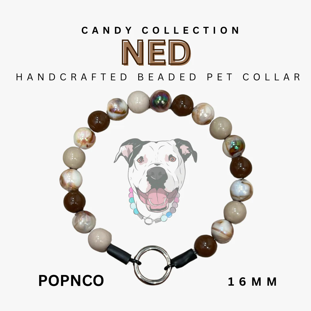 POPNCO Handcrafted Beaded Pet Collars - 16.5" Collars