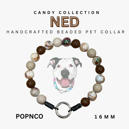 POPNCO Handcrafted Beaded Pet Collars - 16.5" Collars