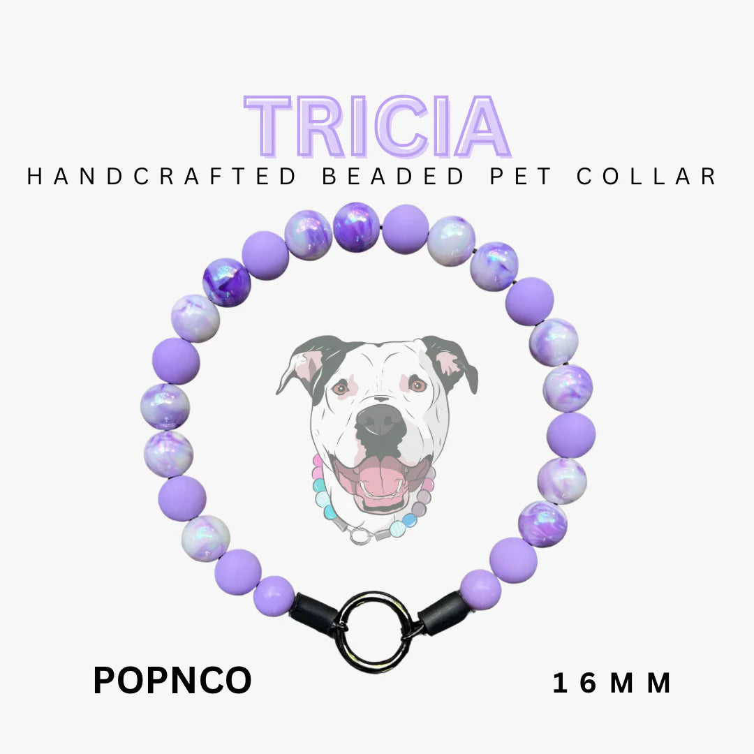 POPNCO Handcrafted Beaded Pet Collars - 13" Collars