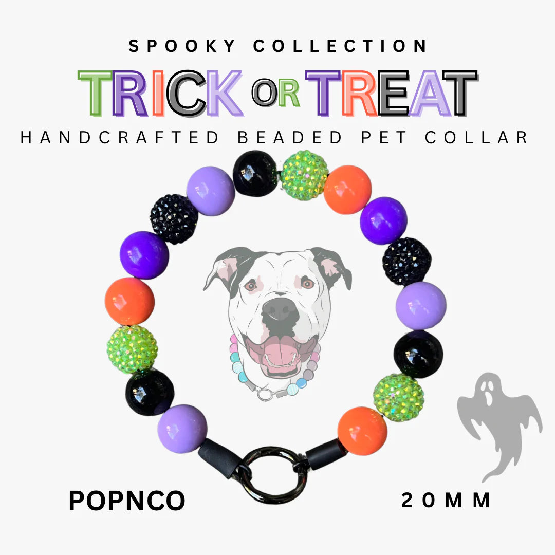 POPNCO Handcrafted Beaded Pet Collars - 18.5" Collars