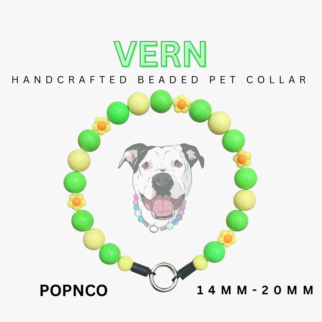 POPNCO Handcrafted Beaded Pet Collars - 14" Collars