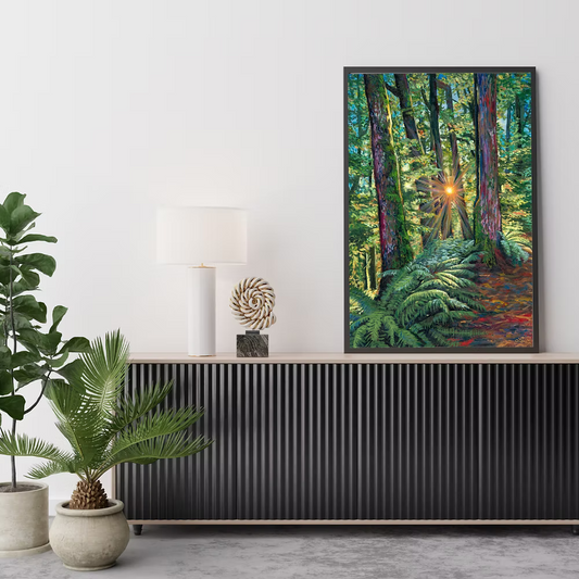 Leah Fisher Art - Trail Walk At Sunset