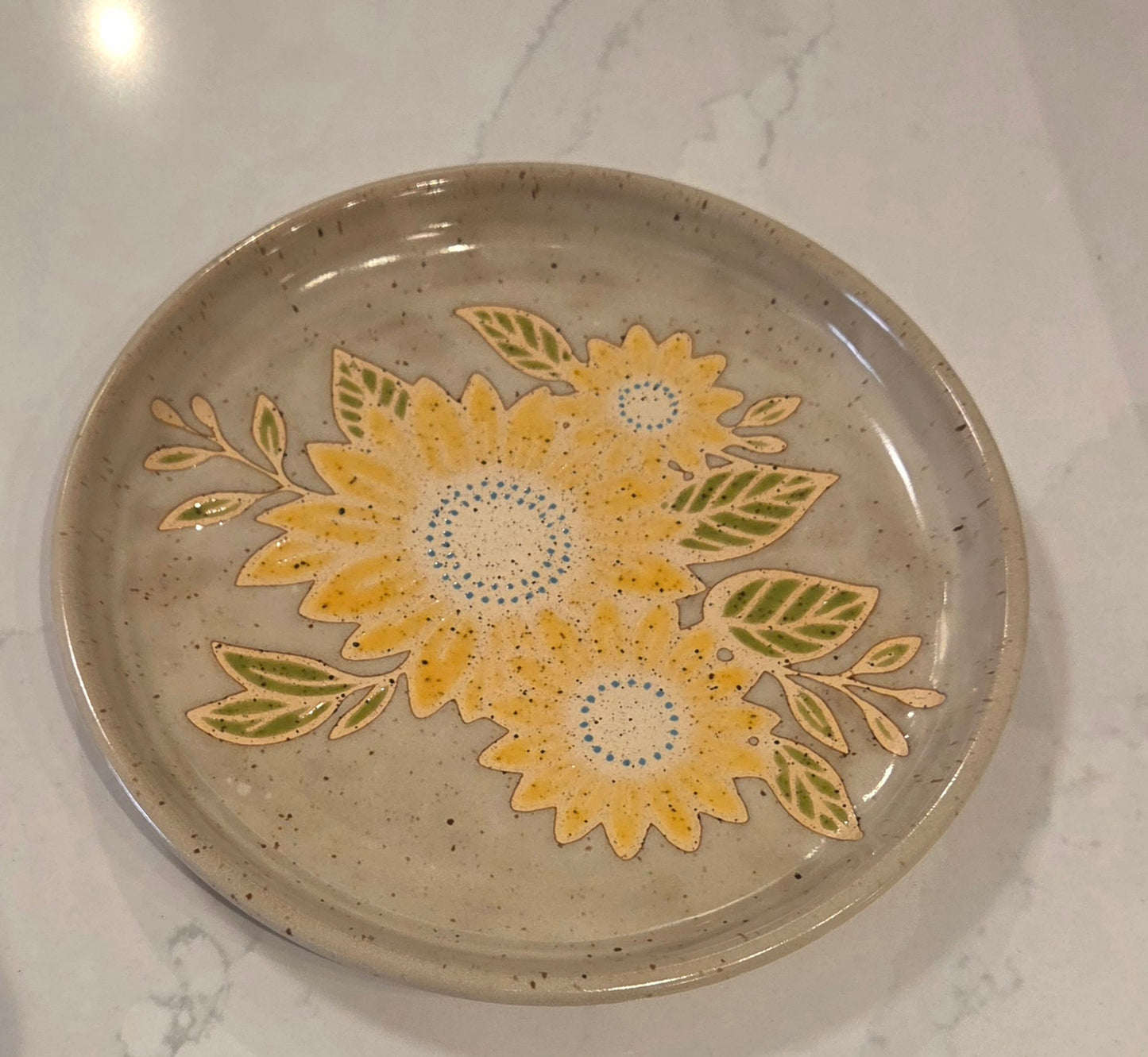 CM Pottery- Sunflower plate